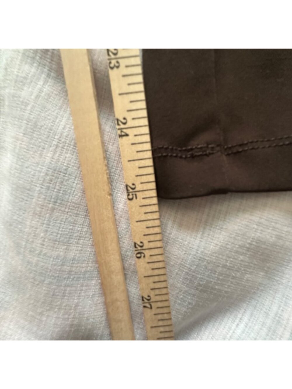 Susan Graver Liquid Knit Brown Button Detail Nautical Pants  Size 2XP Career - Picture 8 of 9